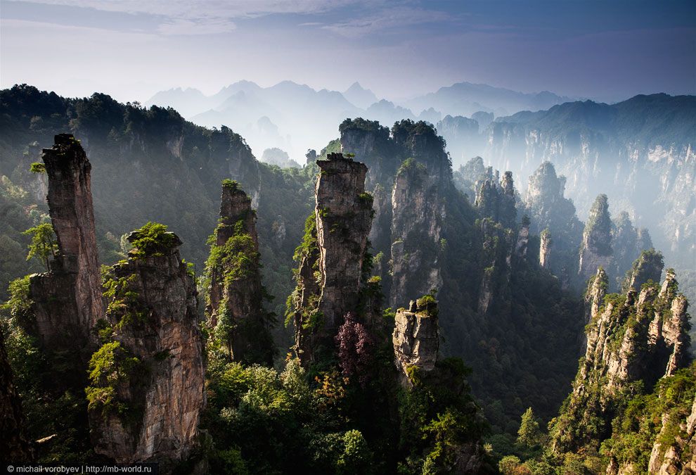 Национальном парке чжанцзяцзе в китае