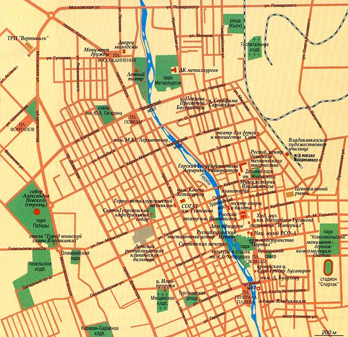 Карта г Владикавказ. Карта Владикавказа с улицами. Карта г.Владикавказа с улицами. Карта города Владикавказ.