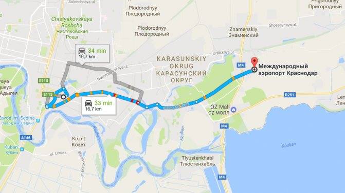 Как добраться от аэропорта Краснодара до автовокзала Краснодара