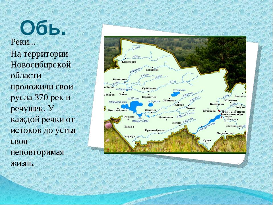 Карта рек новосибирской области