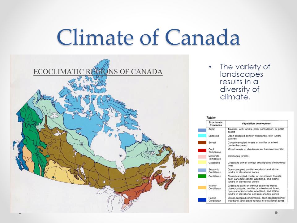 Климат и тур-сезоны в канаде - когда лучше приезжать