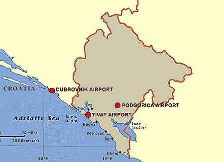 Международные аэропорты черногории в городах тиват, будва: список, карта (сезон 2022)