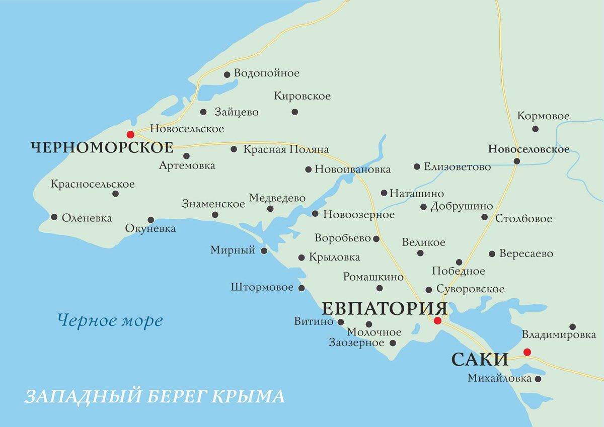 Карта крым черное море