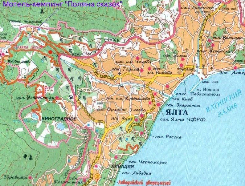 Гаспра карта подробная