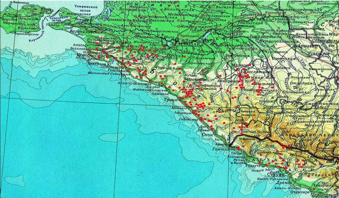 Карта черноморского побережья: подробная карта с городами и поселками в» советуем, куда поехать отдыхать
