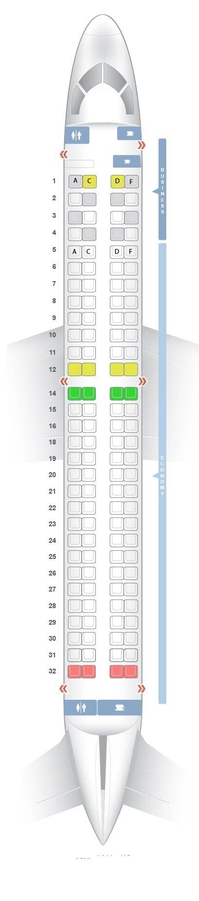 Схема салона и лучшие места в самолете airbus a319 авиакомпании s7 airlines