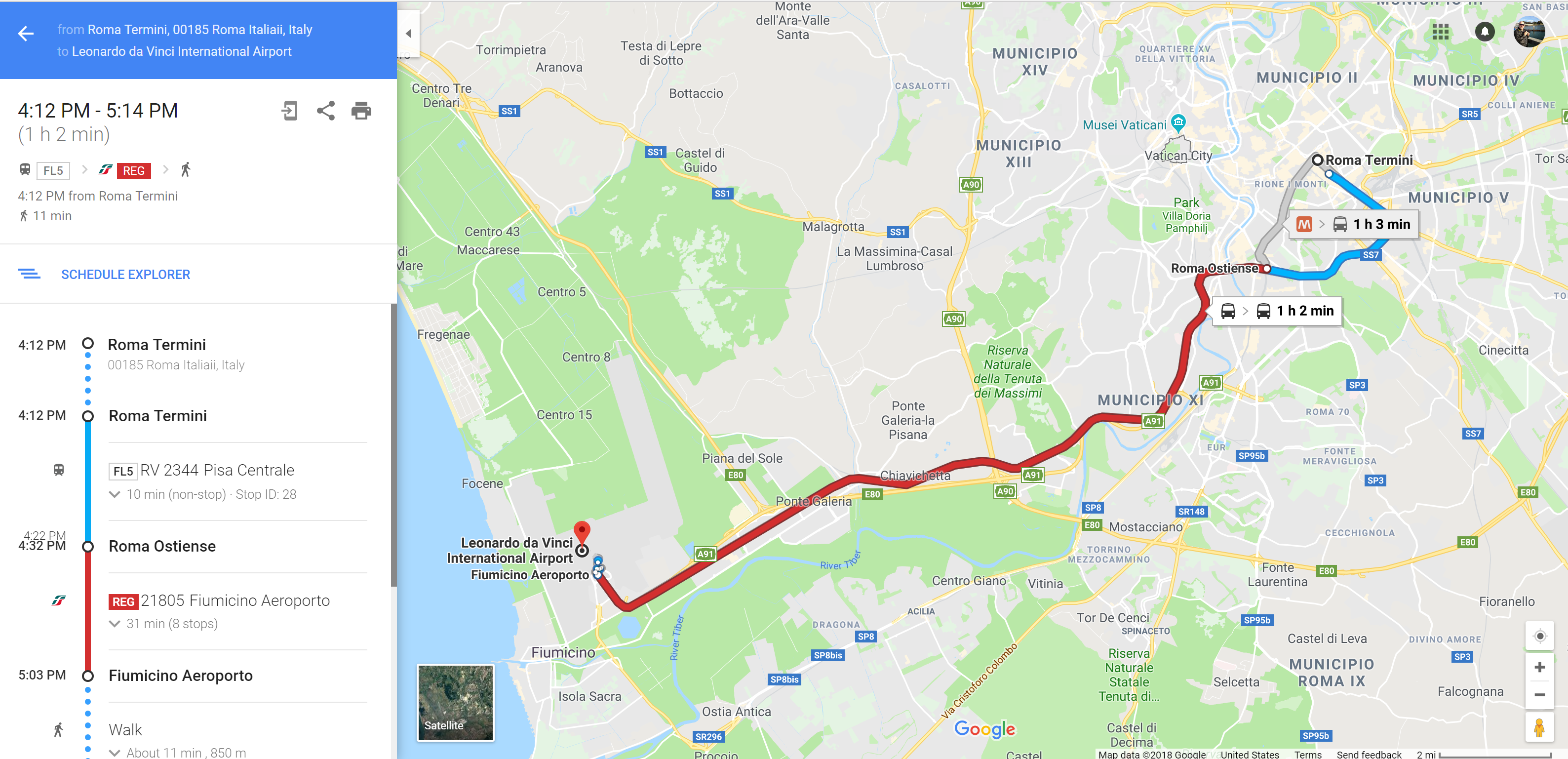 Как добраться в рим из аэропорта фьюмичино: на поезде, автобусе, такси