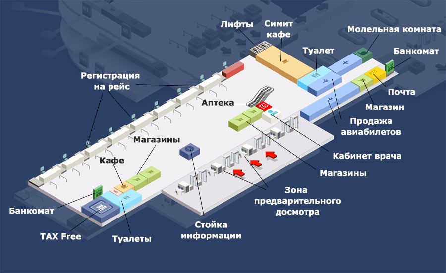 Карта и схема аэропорта дубай, описание терминалов на русском!