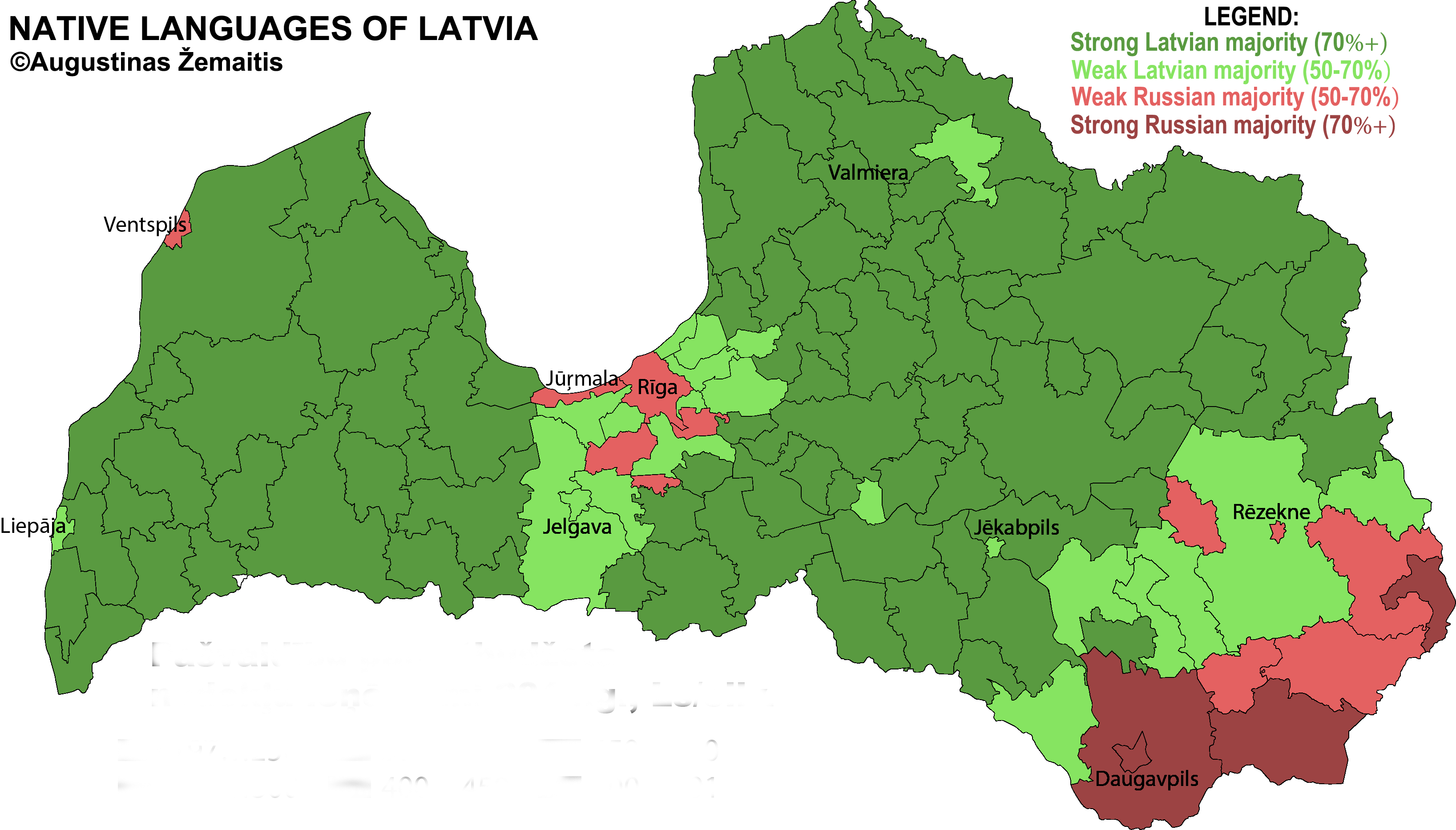 Карта латвии по регионам