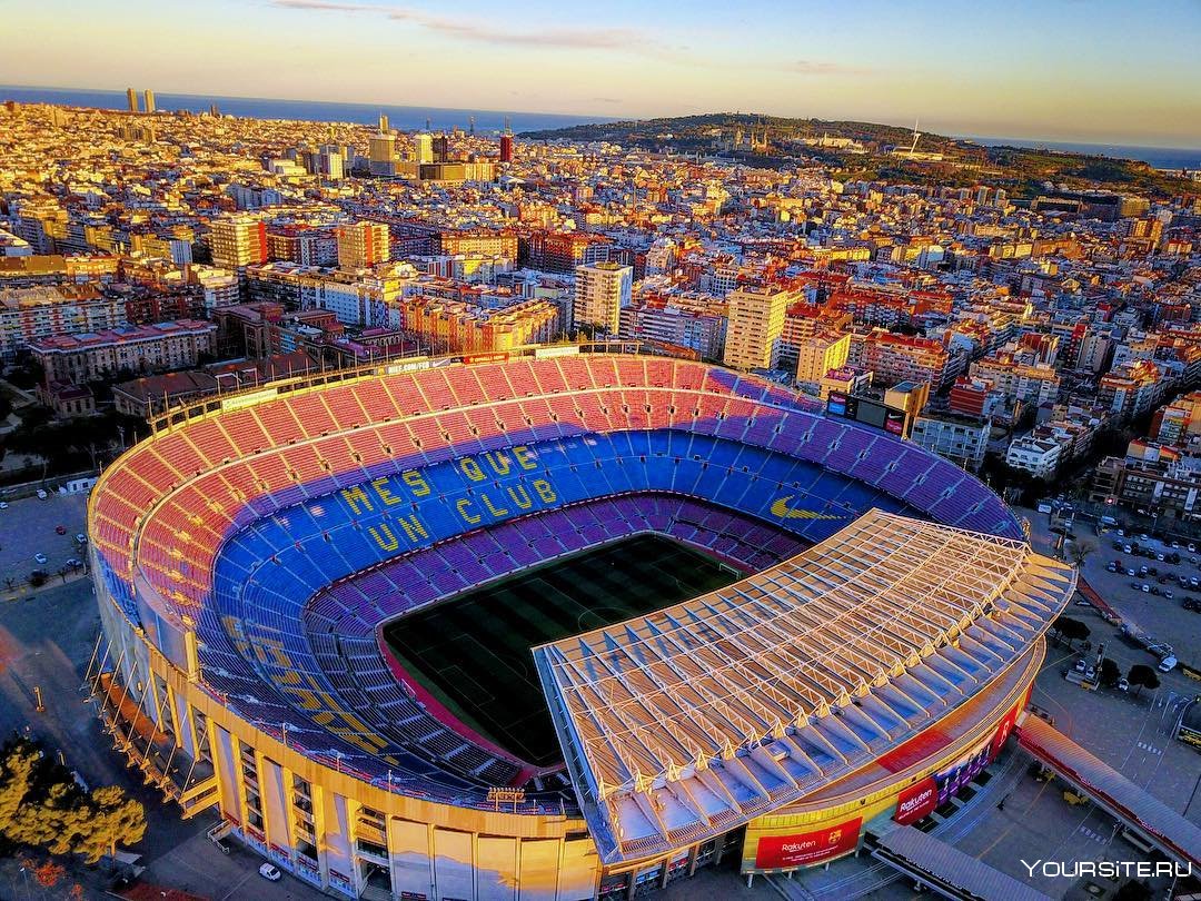 Какой камп. Стадион Камп ноу в Барселоне. Барселона стадион Camp nou. Барселона ноукамб стадион. Ноу Камп стадион вместимость в Барселоне.