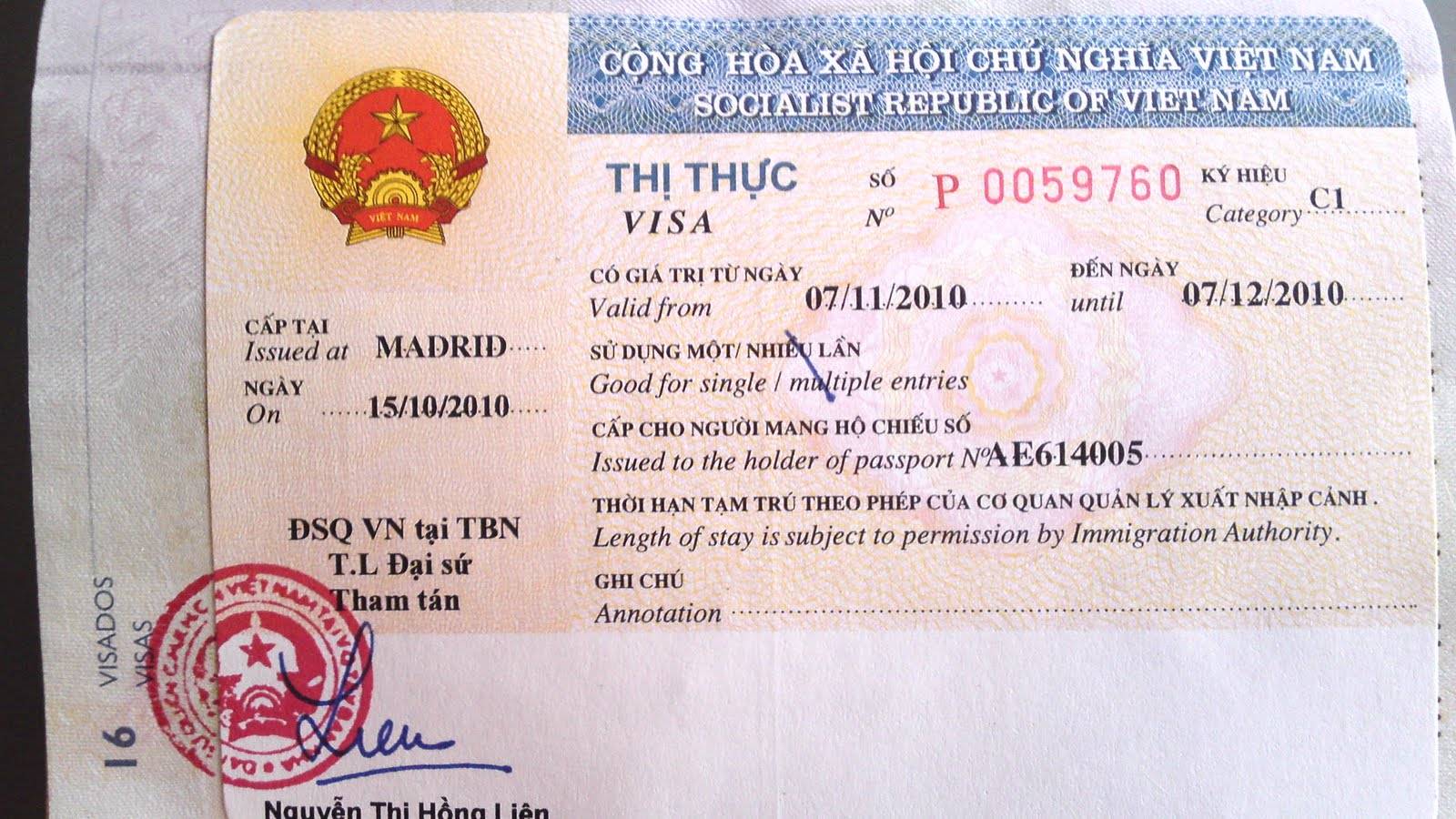 Визовый режим и вид на жительство во вьетнаме