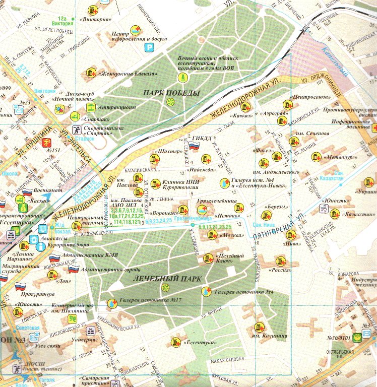 Панорама кисловодск карта