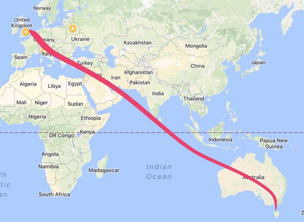 Сколько лететь из Москвы до Бали