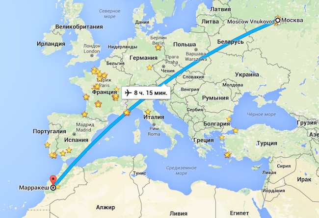 Сколько лететь в Тунис из Казани