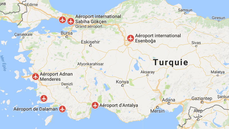 Карта турции с городами на русском языке с аэропортами