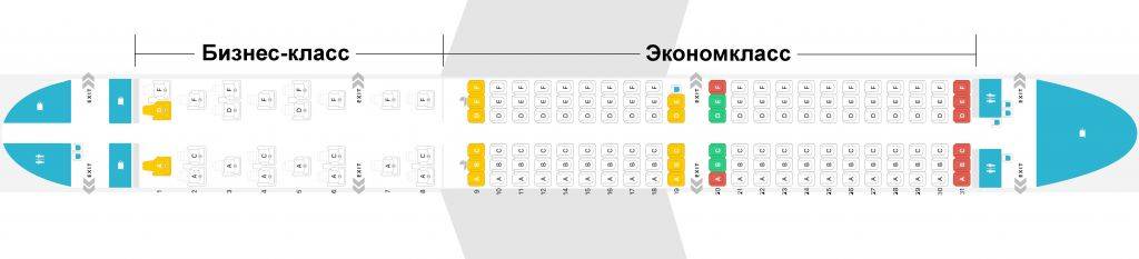 Схема салона а321 авиакомпании «уральские авиалинии»