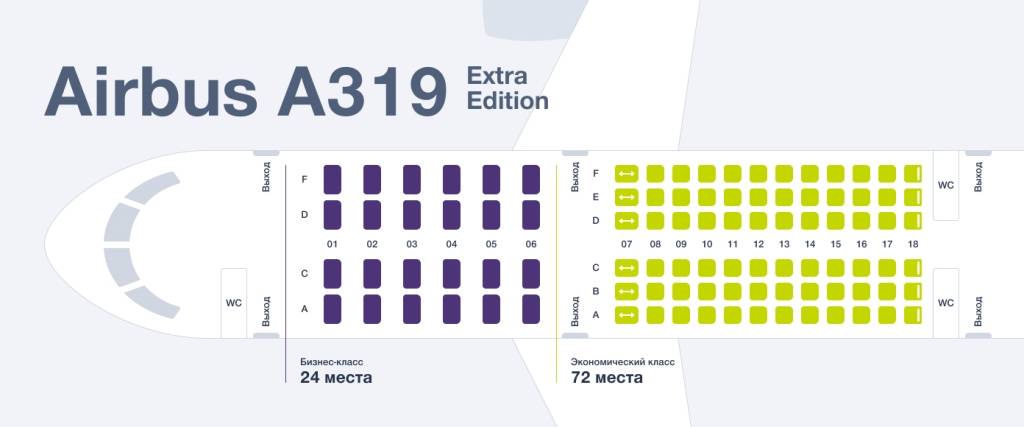 Схема салона и лучшие места в аэробусе а320 аэрофлот