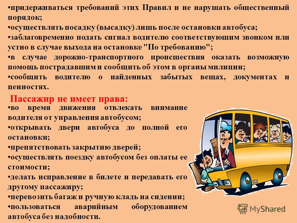 Поездка в маршрутном такси. Пассажиры в автобусе. Водитель школьного автобуса. Требования к водителю автобуса.
