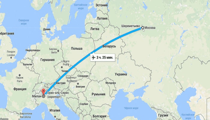 Москва-италия: сколько часов лететь прямым рейсом, аэропорты