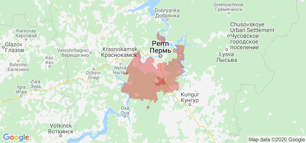 Карта оса пермский
