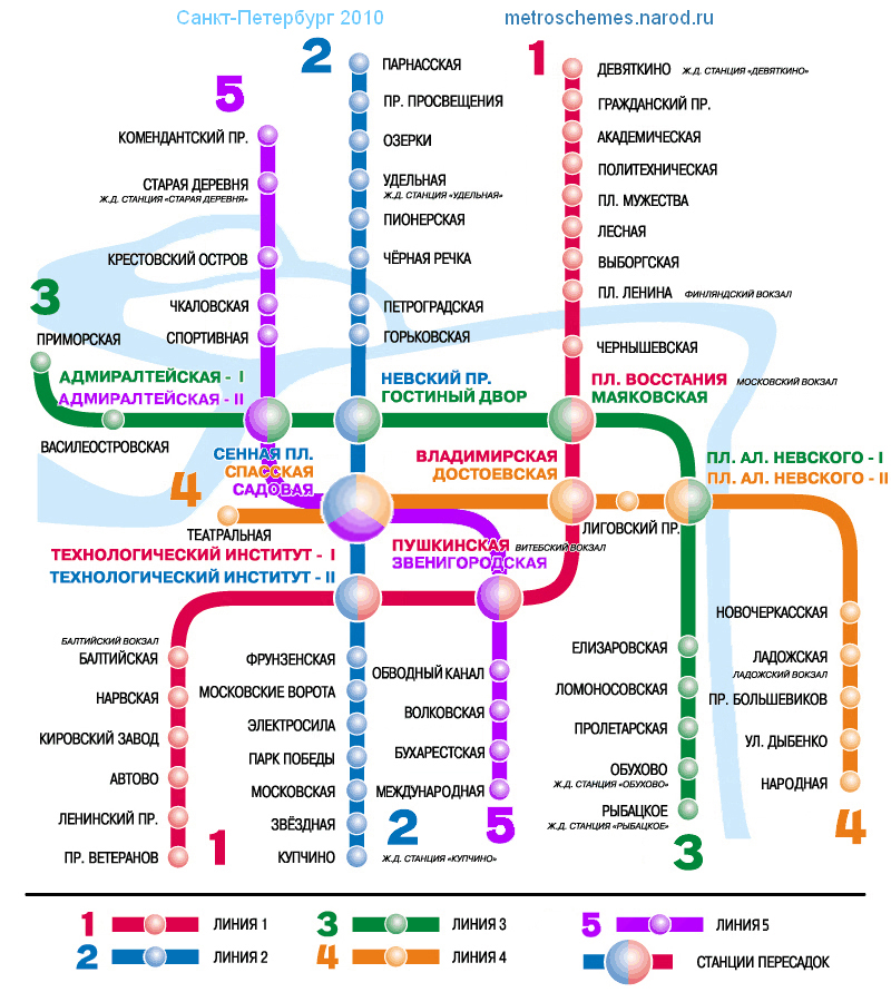 Карта от финляндского вокзала