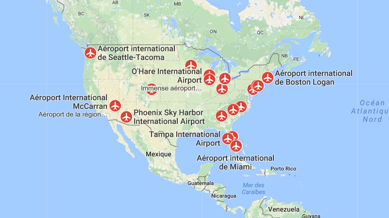 Крупнейшие порты северной америки на контурной карте. Крупнейшие аэропорты США на карте. Аэропорты Америки на карте. Крупные аэропорты в Америке на карте. Аэропорты на карте США С городами.
