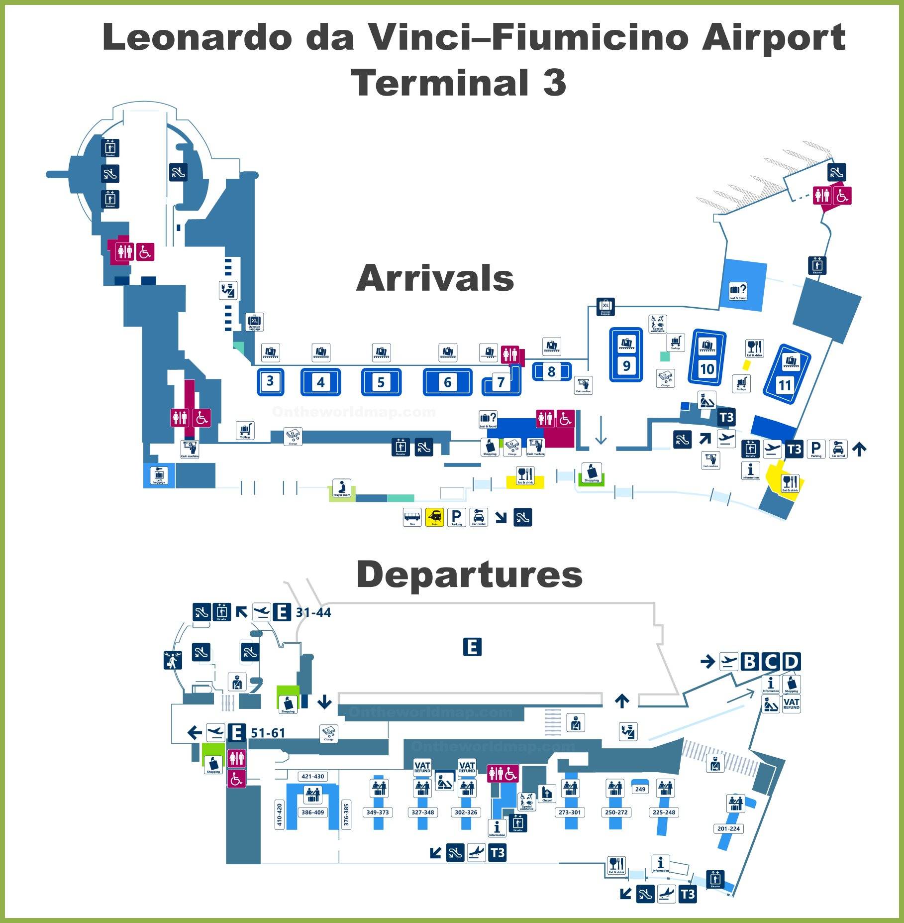 Все об аэропорте фьюмичино в риме (fco)- онлайн табло вылета и прилета