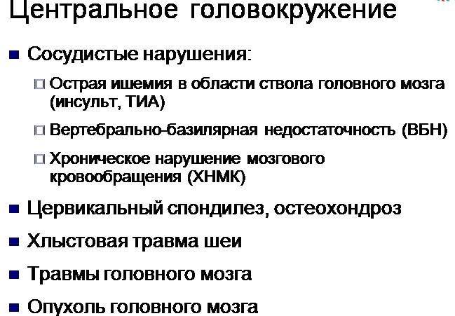 Как можно снять головокружение