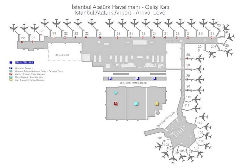 План аэропорта в стамбуле