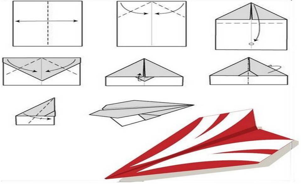 Как сделать самолетик из бумаги: 100 способов. пошаговая инструкция по сборке самолетика из бумаги
