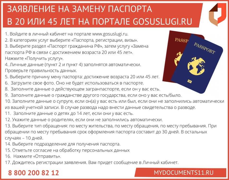Замена паспорта — как, где и сколько по времени поменять паспорт рф по возрасту