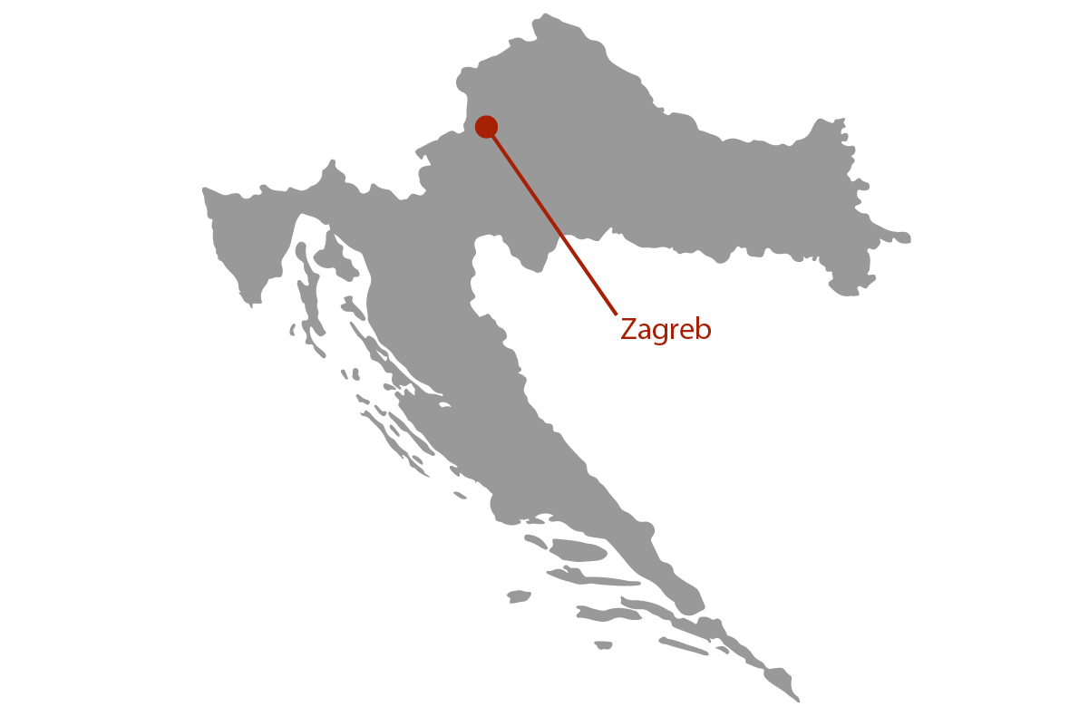 Международные аэропорты хорватии на карте