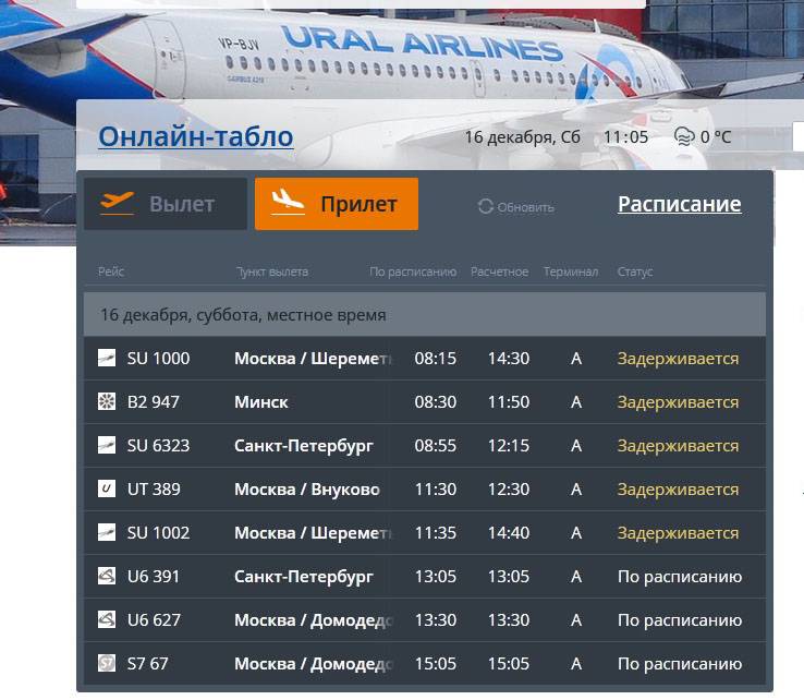 Аэропорт емельяново: онлайн-табло вылета и прилет