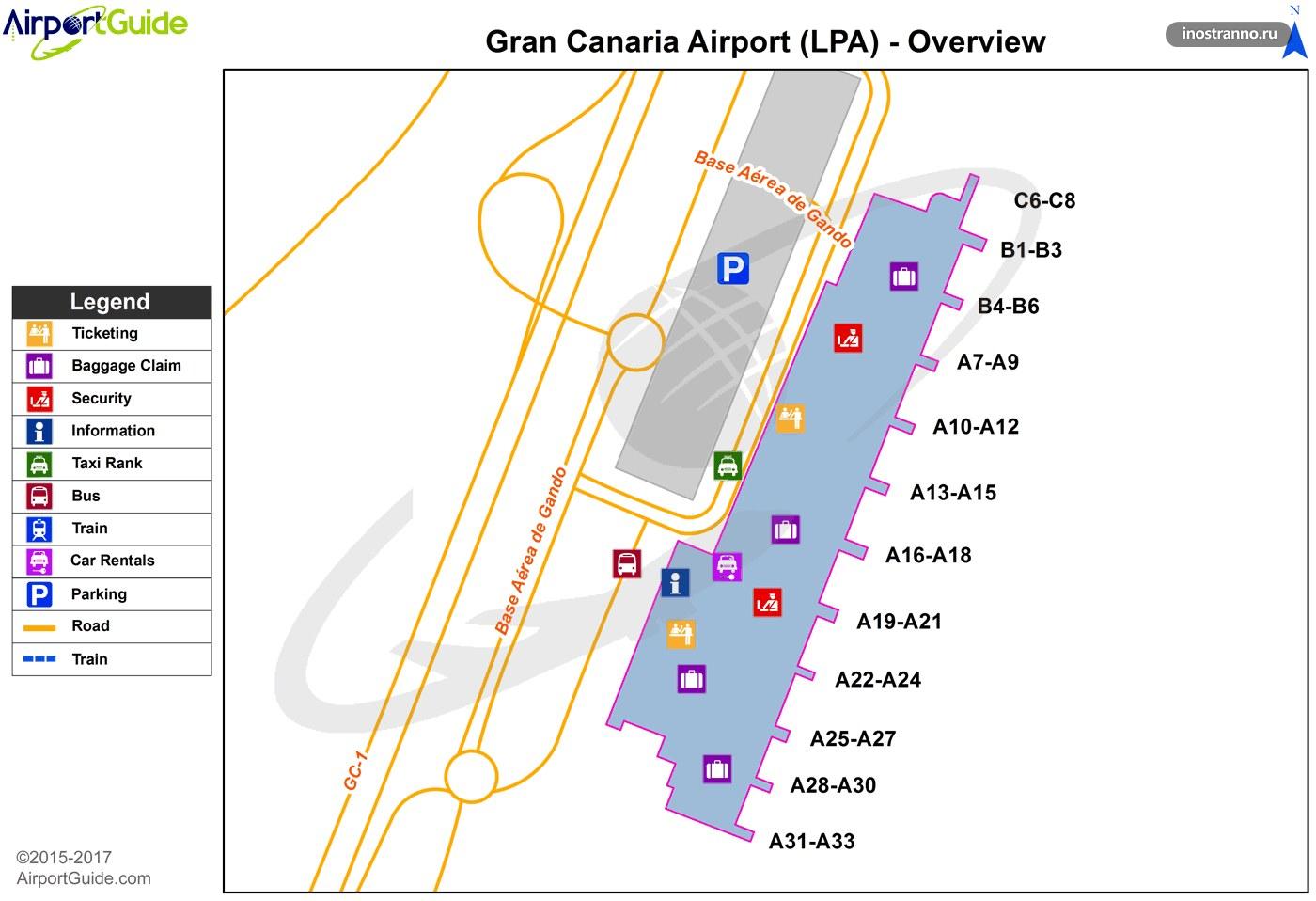 Аэропорт гран-канария (г. лас-пальмас-де-гран-канария) | расписание транспорта
