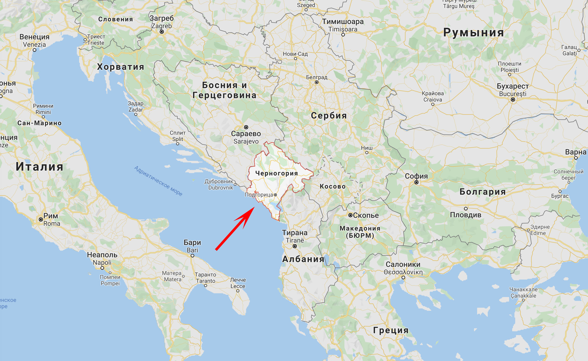 Информация про черногорию