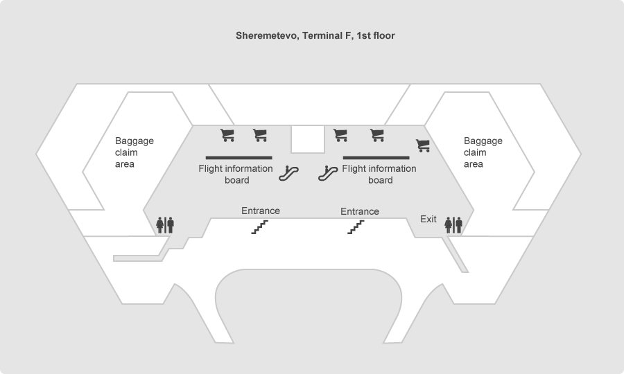 Схема аэропорта шереметьево терминал с схема