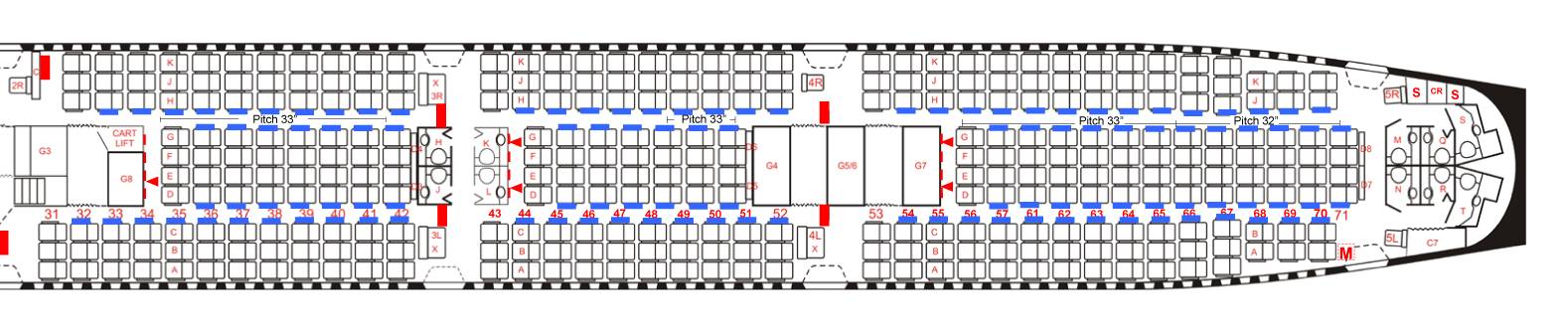 Места в боинг 747 россия салоне схема