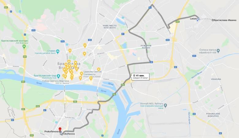 Как добраться из аэропорта братиславы в вену: автобус, поезд, такси