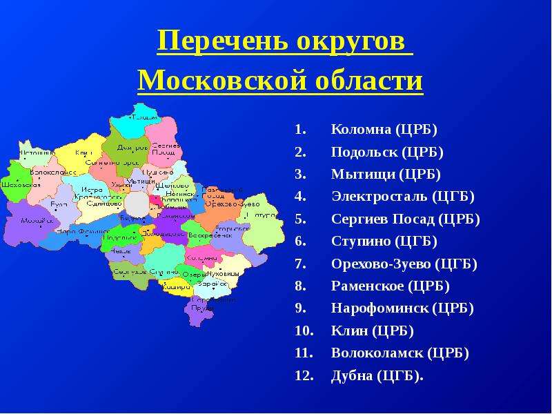 Мо округа городские. Районы Московской области список. Округа Московской области. Подмосковье перечень районов. Список округов Московской области.