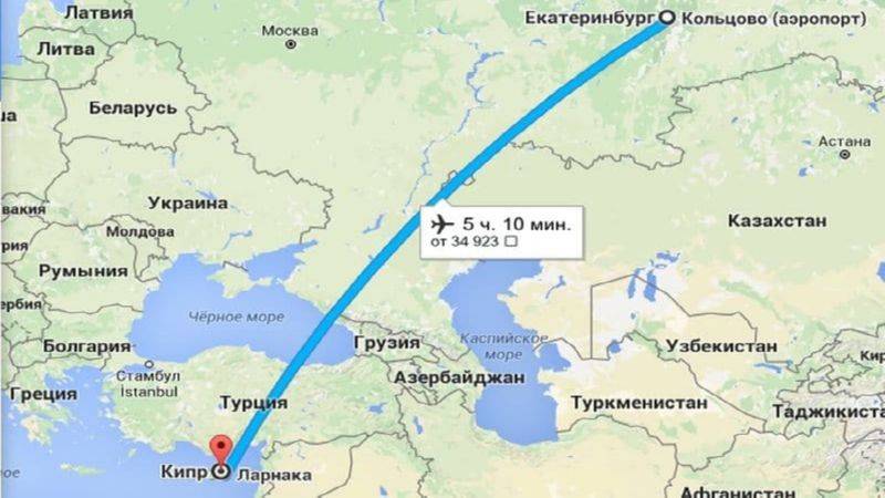 Сколько лететь до кипра (ларнака) из санкт-петербурга