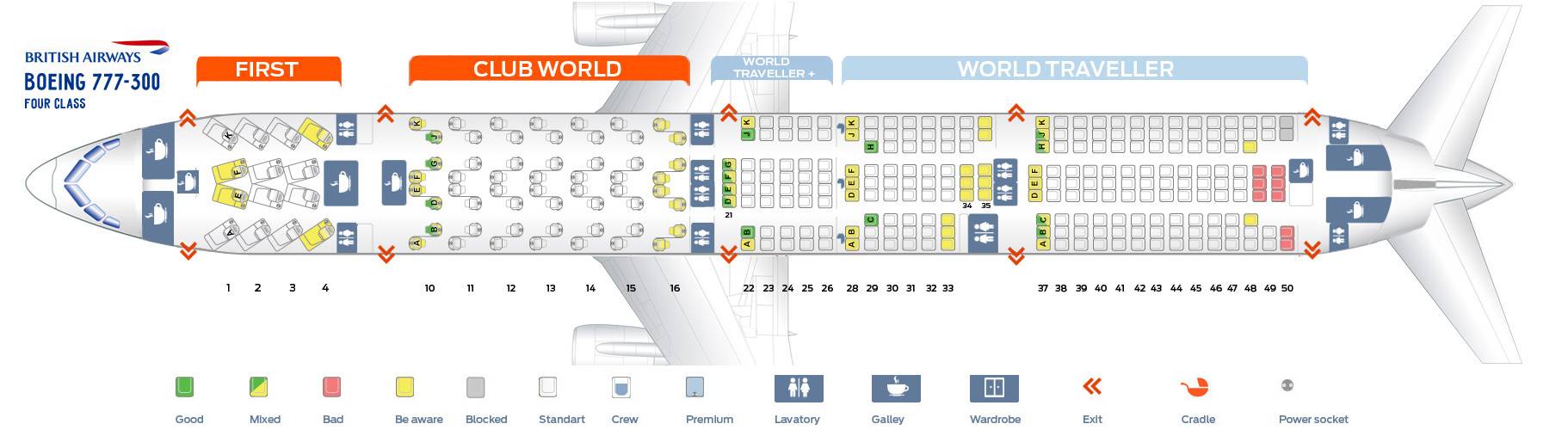 ✈ самолет боинг 777-300 er: нумерация мест в салоне, схема посадочных мест, лучшие места