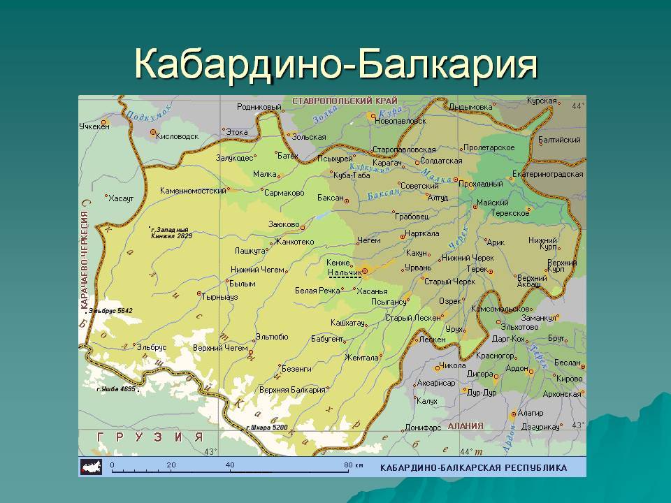 Старая карта кабардино балкарии