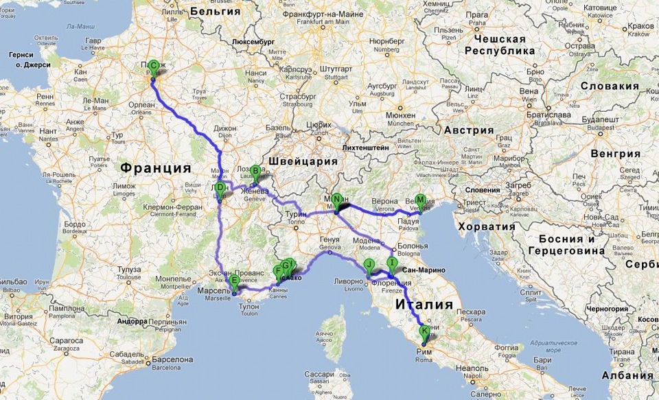 Маршрут путешествия по италии самостоятельно из милана