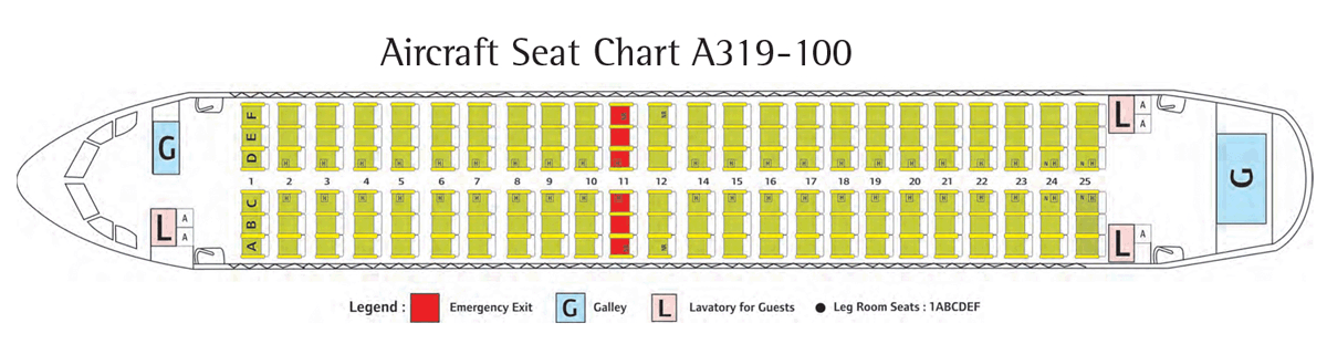 Airbus а319 схема салона