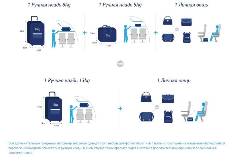 Нормы провоза багажа авиакомпании «россия»